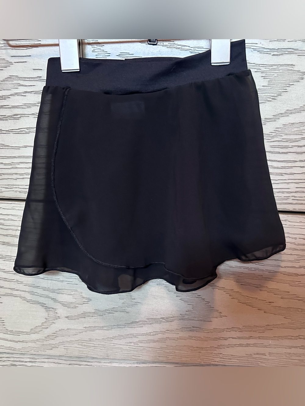 Kids Capezio Black Chiffon Dance Skort